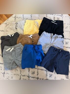 Kids Pull-On Shorts Bundle - Blue, Navy, Black, Yellow, Gray, Brown